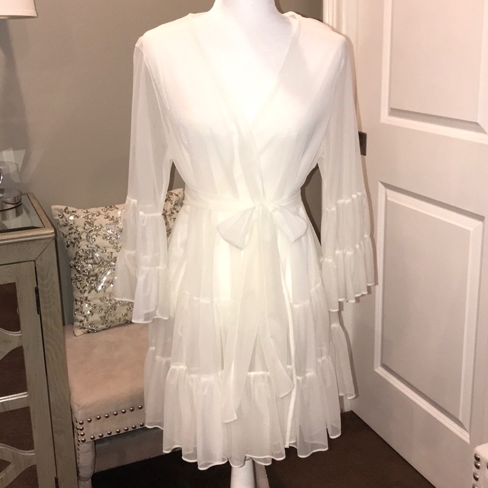 Betsey Johnson sheer white robe